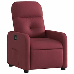 Avis Maison Chic Fauteuil Relax pour salon, Fauteuil inclinable électrique Rouge bordeaux Tissu -GKD99341