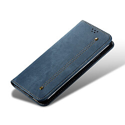 Acheter Wewoo Housse Coque Pour Huawei P Smart Z / Y9 Prime Denim Texture Style décontracté Étui en cuir à rabat horizontal avec support et fentes cartes et portefeuille bleu