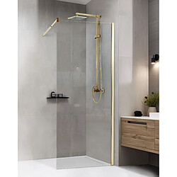 Beliani Parois de douche AHAUS 80 x 190 cm Doré