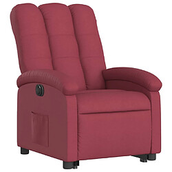 Avis Maison Chic Fauteuil Relax pour salon, Fauteuil inclinable électrique rouge bordeaux tissu -GKD98082