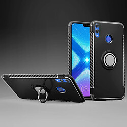 Wewoo Coque Étui de protection magnétique Armure Anneau rotation 360 degrés pour HuHonor 8X (Noir)