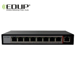 edup ep-ps1016 48v / 2a 8 ports 10 / 100mbps commutateur poe ethernet