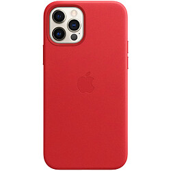 Apple Coque Leather MagSafe pour l'iPhone 12 (Pro) - Red