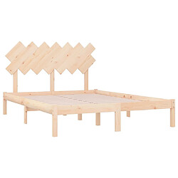 Acheter Maison Chic Lit adulte - Lit simple Cadre de lit,Structure du lit Contemporain 120x200 cm Bois massif -MN68668