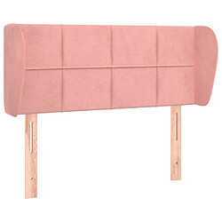 vidaXL Tête de lit avec oreilles Rose 83x23x78/88 cm Velours