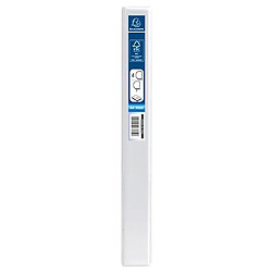 Exacompta Classeur PP personnalisable Kreacover - 4 anneaux en D 20mm - A4 maxi - Blanc - Lot de 10 pas cher