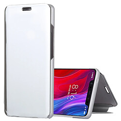 Wewoo Coque Housse en cuir pour miroir Xiaomi Mi 8 avec support argent