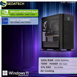 Sedatech Workstation ATX • Intel i9-12900KF • RTX4070Ti Super • 32Go DDR5 • 2To SSD M.2 • Windows 11