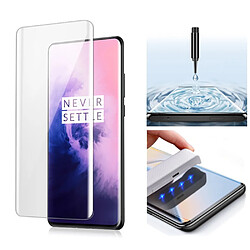 Protecteur écran en verre trempé irradiation UV courbée 3D complète transparent pour votre OnePlus 7 Pro