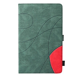 Etui en PU bicolore avec support et porte-carte vert pour votre Samsung Galaxy Tab A7 Lite 8.7-pouces/T220/T225