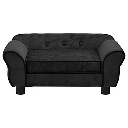 Maison Chic Niche Canapé,Lit pour chien | Panier couchage pour chien Noir 72x45x30 cm Peluche -GKD93103