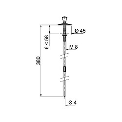 WIRQUIN Tirette - Bonde de lavabo automatique