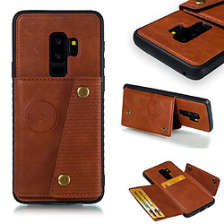 Wewoo Coque Fashion Etui de protection en cuir pour Galaxy S9 Plus Marron