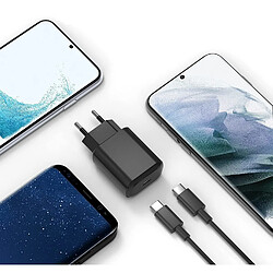 Chargeur 20W USB-C Noir + 2 Cables pour Samsung S21 / S22 / PLUS / ULTRA Little Boutik®