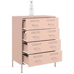 Acheter vidaXL Buffet rose 68x39x89 cm acier