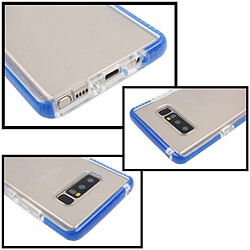 Wewoo Coque Transparent et bleu pour Samsung Galaxy Note 8 Dropproof TPU Housse de protection arrière pas cher