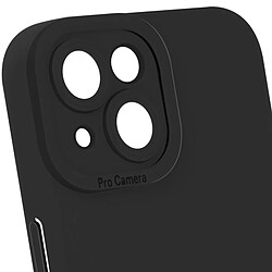 Avizar Coque pour iPhone 15 Silicone Mat Protection Caméra Noir