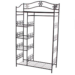 Mendler Portemanteau / garderobe / étagère / penderie / patère Genève, 100x43x172cm, métal