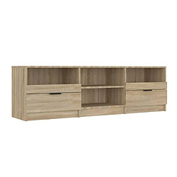 Maison Chic Meuble TV scandinave - Banc TV pour salon Chêne sonoma 150x33,5x45 cm Bois d'ingénierie -MN31058