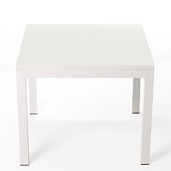 Ds Meubles Table Luxury 75x75 White Frost BL