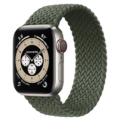 PHONECARE Bracelet Nylon Doux Solo pour Apple Watch Series 6 - 40mm (pouls: 142-152mm) - vert foncé