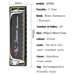 Wewoo Swan 10 trous Full-scale Bruce Harmonica Débutant Enfants Adulte Jouant des Instruments de Musique pas cher