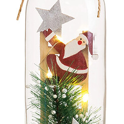 BigBuy Home Décorations de Noël Multicouleur Père Noël Bouteille 7,2 x 7,2 x 32 cm