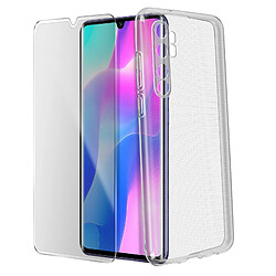 Avizar Coque Xiaomi Mi Note 10 Lite Silicone Souple et Film Verre Trempé 9H