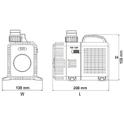 Helloshop26 Pompe à eau de bassin filtre filtration cours d'eau eco 10000 litres par heure 80 watts koi 16_0001997