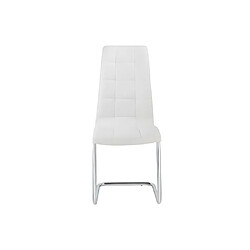 Avis Vente-Unique Lot de 2 chaises NADYA - Simili - Blanc