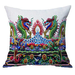 Velvet Animal Imprimé Coussin Housse Coussin Sham Taie D'oreiller 45cm Dragon