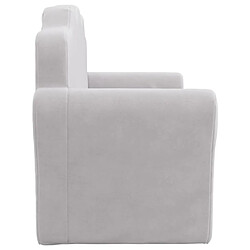 Maison Chic Canapé-lit convertible 2 places, Clic-Clac pour enfants gris clair peluche douce -GKD75404 pas cher