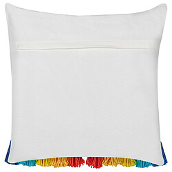 Acheter Beliani Coussin DORSTENIA Coton 45 x 45 cm Broderie Multicolore