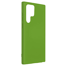 Avizar Coque Samsung Galaxy S22 Ultra Silicone Semi-rigide Finition Soft-touch Vert