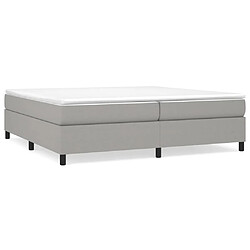 Sommier à lattes,Cadre à lattes de lit pour Adulte Gris clair 200x200 cm Tissu -MN10584