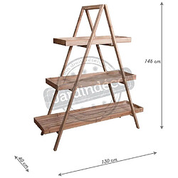 Aubry Gaspard Etagère pliante en bois patiné.