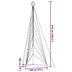 vidaXL Guirlande de sapin de Noël 861 LED bleu 480 cm pas cher