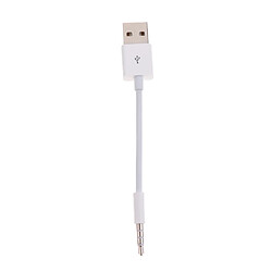 3.5mm Mâle Aux Audio à Usb 2.0 Mâle Câble De Données De Charge Pour Ipod Shuffle Mp3