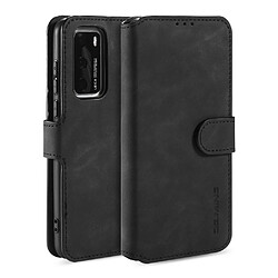 Etui en PU style rétro avec support noir pour votre Huawei P40