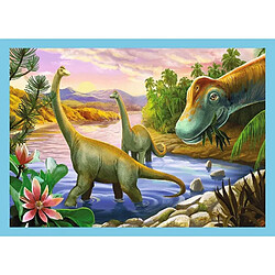 Trefl Puzzle 4in1 Unique dinosaurs pas cher