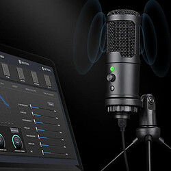 enregistrement microphone usb condensateur studio podcast pas cher