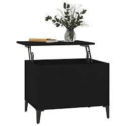 Avis vidaXL Table basse Noir 60x44,5x45 cm Bois d'ingénierie