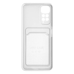 Avizar Coque pour Xiaomi Redmi Note 11 et 11s Silicone Souple Porte-carte Fine Blanc