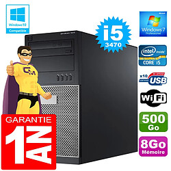 PC Tour DELL 7010 Core I5-3470 Ram 8Go Disque 500 Go Graveur DVD Wifi W7 - Occasion