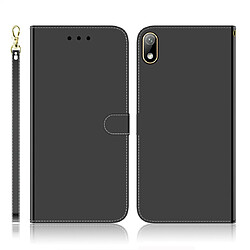 Wewoo Housse Coque Pour Huawei Y5 2019 / Honor 8s Étui en cuir à miroir horizontal imitation surface avec support et fentes cartes et portefeuille et lanière noir