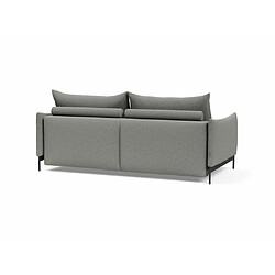 Acheter Inside 75 INNOVATION LIVING canape design MALLOY pieds metal convertible lit 150*200cm tissu boucle ash grey