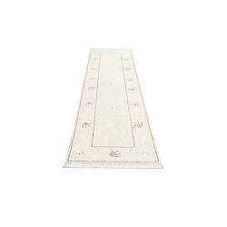 Avis Vidal Tapis de couloir en laine 302x79 beige Darya