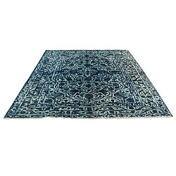 Avis Vidal Tapis de laine 295x196 Bleu Vintage Royal