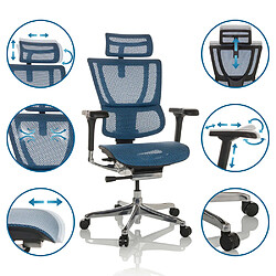 Avis Chaise de bureau / Fauteuil de direction ERGOHUMAN SLIM GEN2 Tissu maille bleu hjh OFFICE