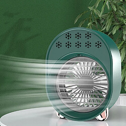 (Vert) Climatiseur de Bureau USB Portable Ventilateur de Refroidissement par Pulvérisation d'Ions Négatifs Humidificateur Évaporatif Réglable à 3 Vitesses pour les Voyages au Bureau à Domicile